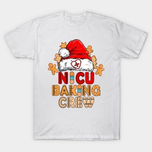 NICU Nurse Merry Christmas Gingerbread Nurse Baking Crew Holiday T-Shirt